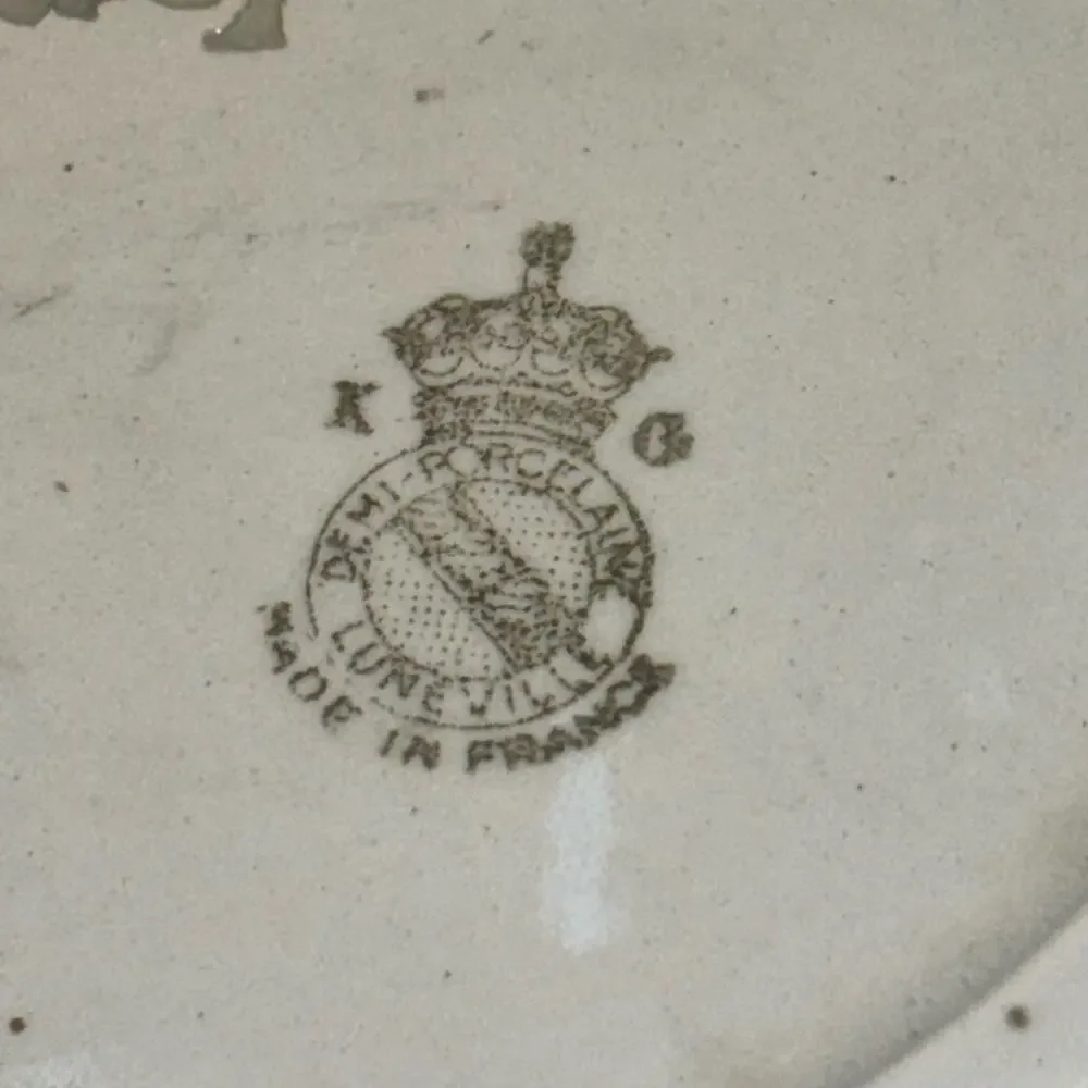 Childrens Antique Plates Made in France Whimsical